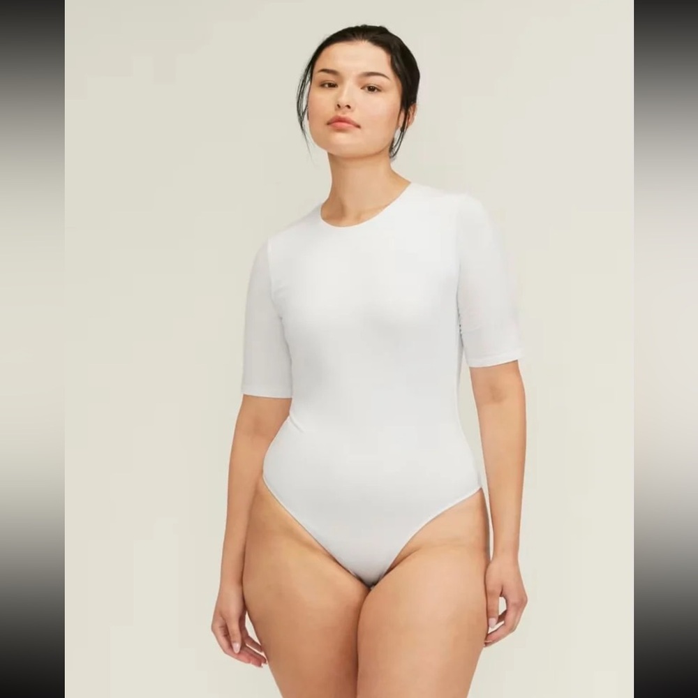 EVERLANE Short-Sleeve Crew Neck Bodysuit